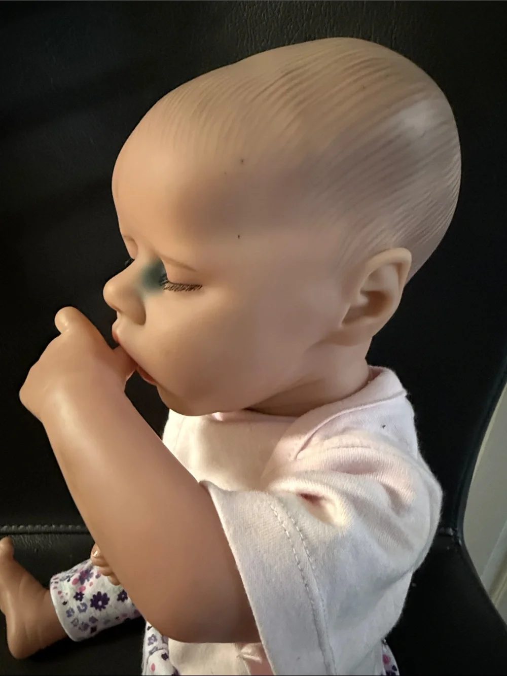 18” Lifelike Infant Girl Eyes Closed Silicone Doll